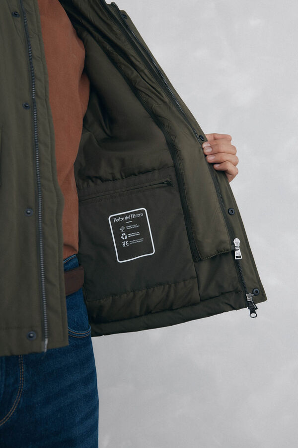 Pedro del Hierro Jacket with wool neck Green