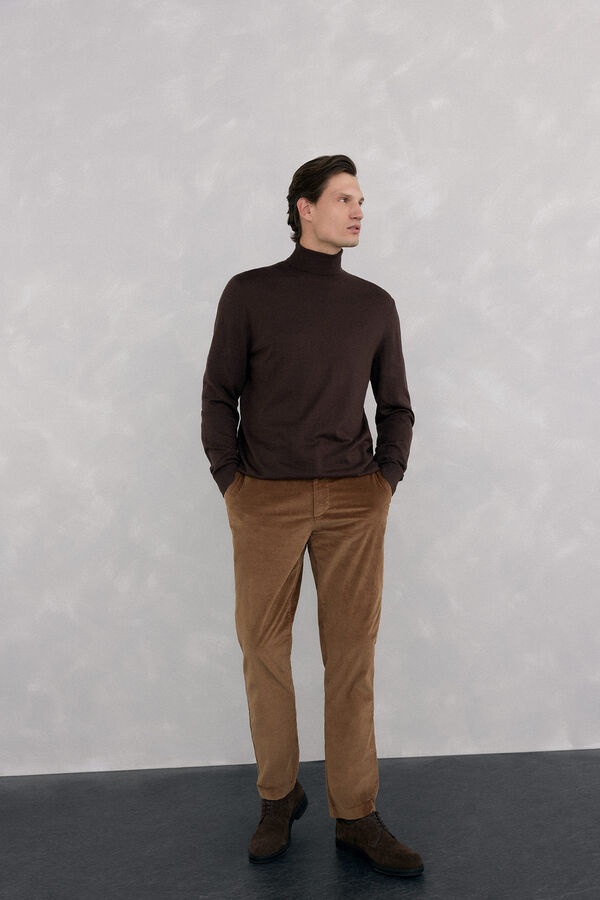 Pedro del Hierro Polo neck jumper Brown