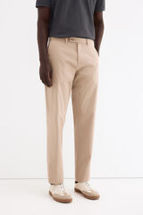 Pedro del Hierro Regular fit textured chinos Beige