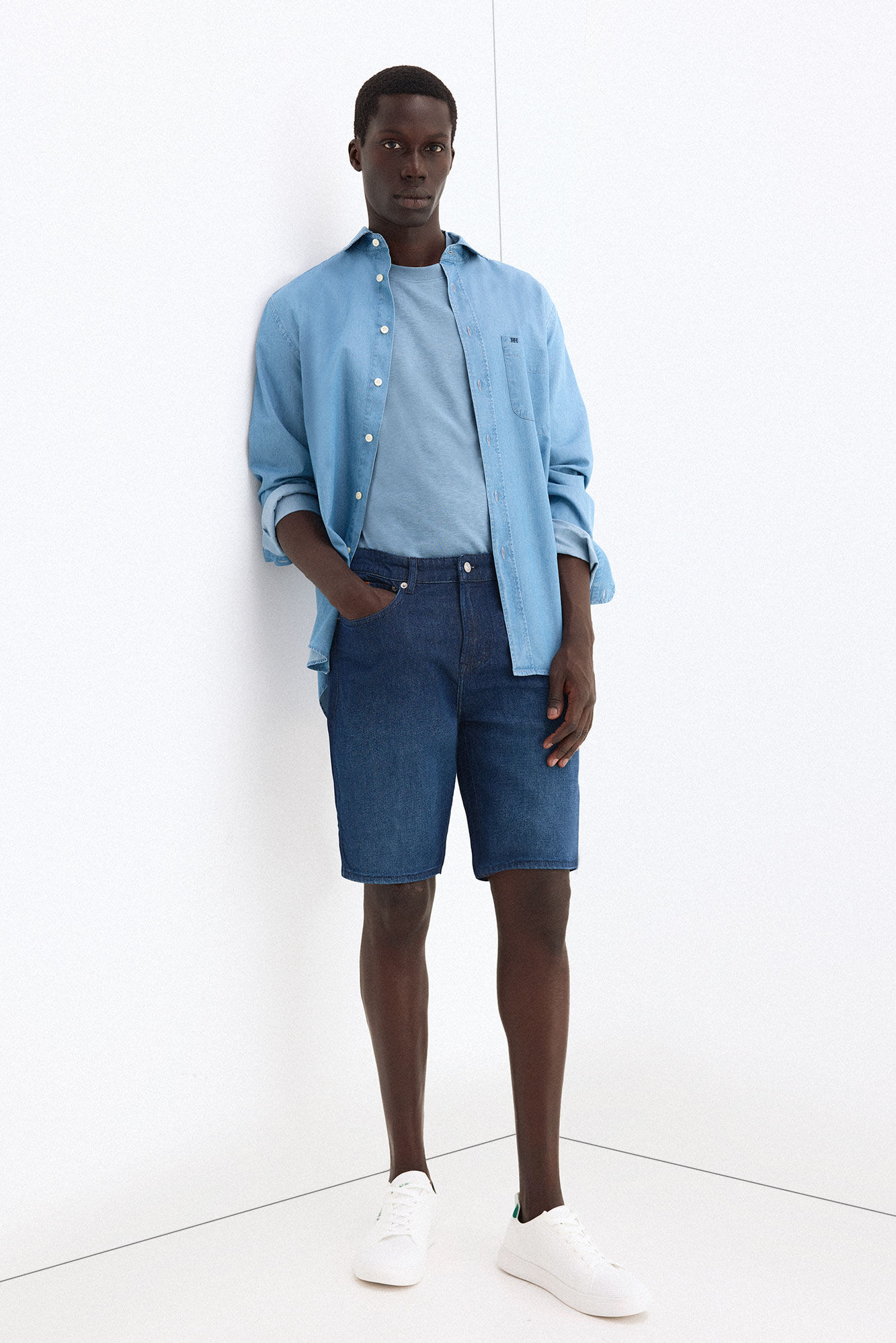 Pedro del Hierro Denim regular Bermuda shorts