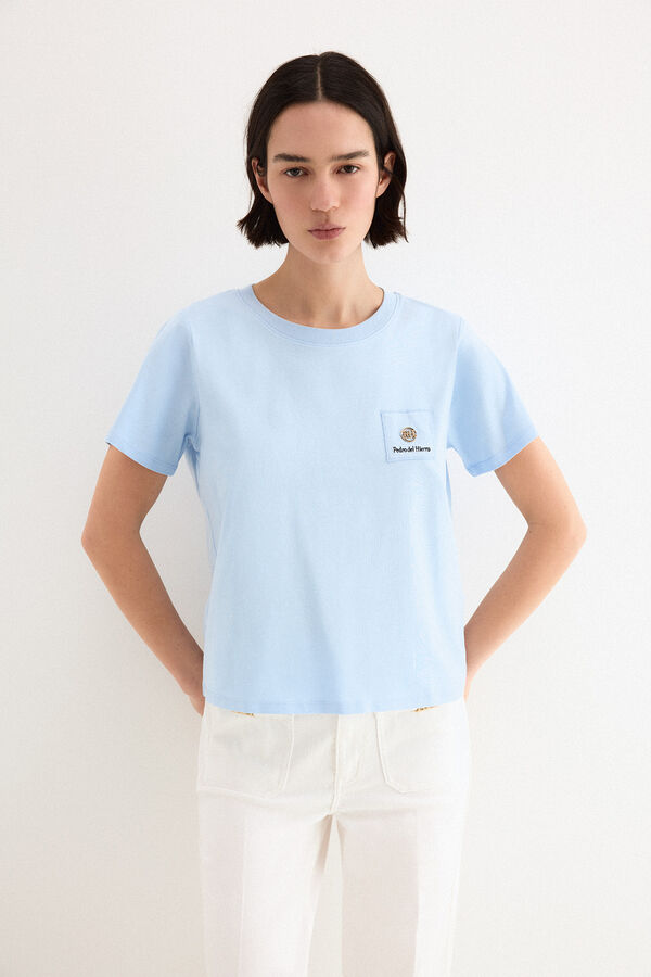 Pedro del Hierro Basic charm T-shirt Blue