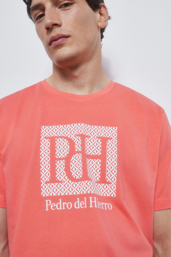 Pedro del Hierro Camiseta logo estampado Rojo