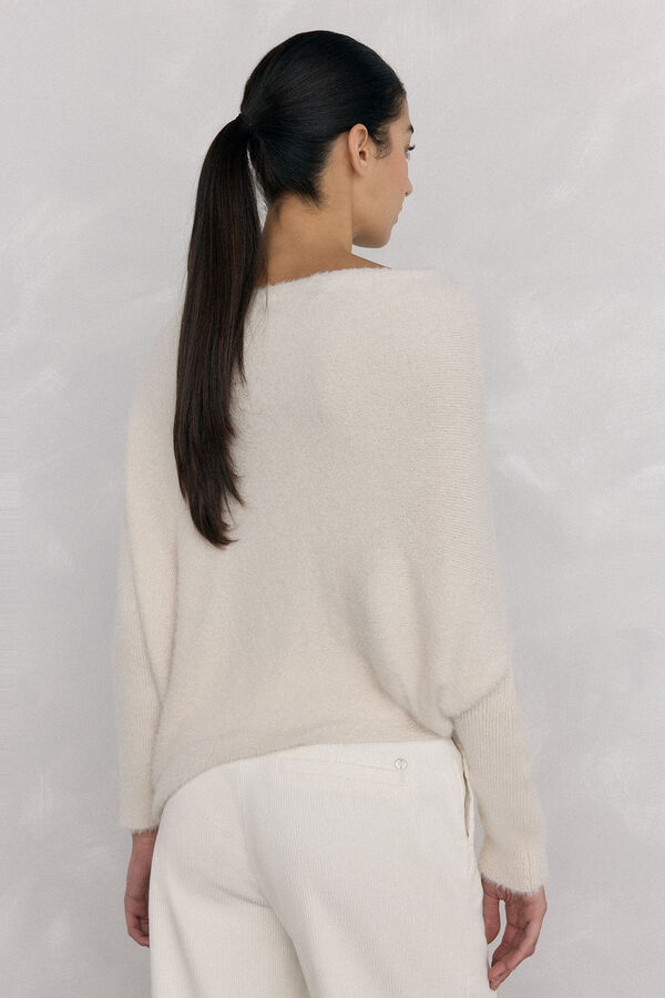 Pedro del Hierro Asymmetrical jumper with shiny yarn Grey