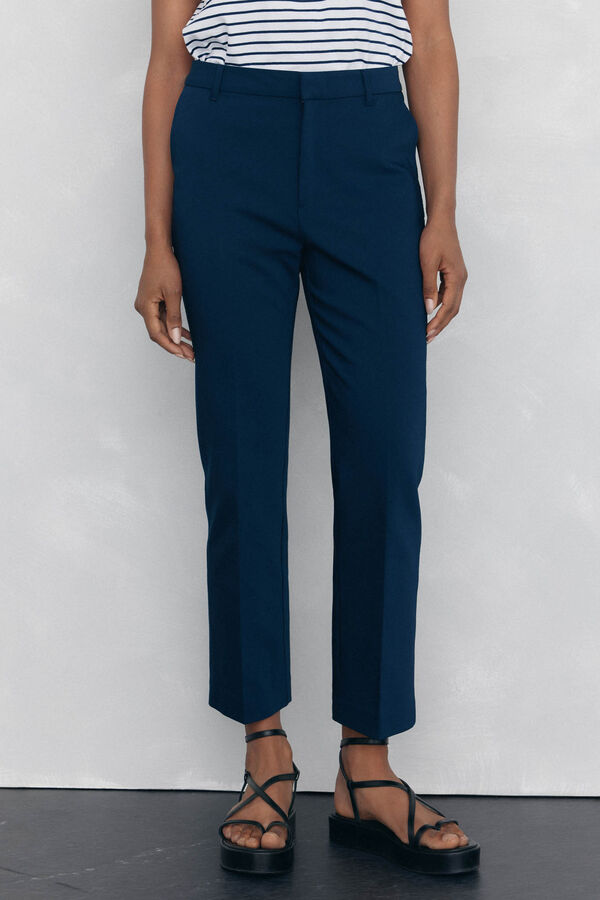 Pedro del Hierro Classic straight pants Blue