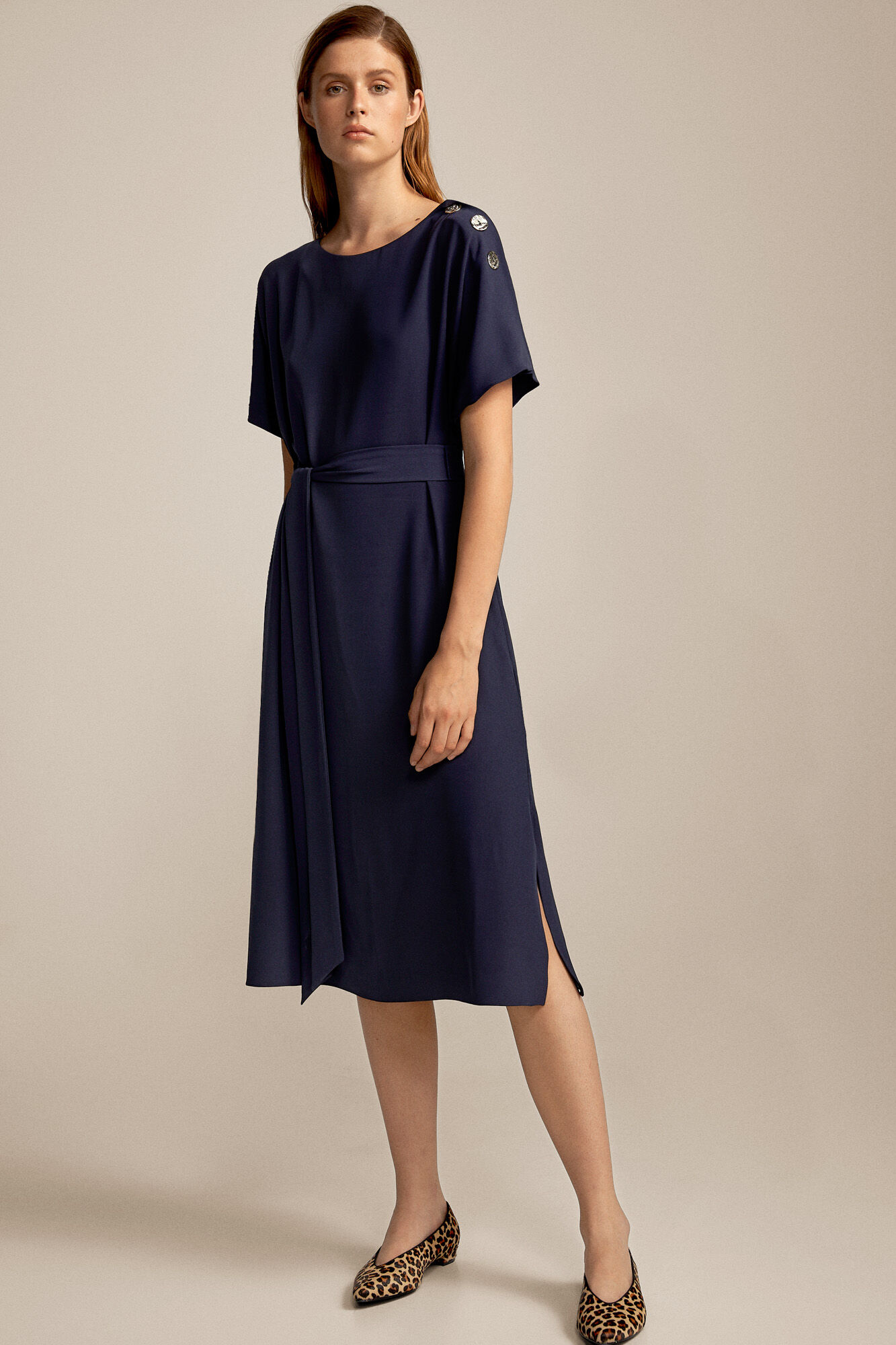 tie waist midi dress