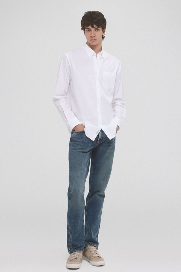Pedro del Hierro Italian poplin shirt White