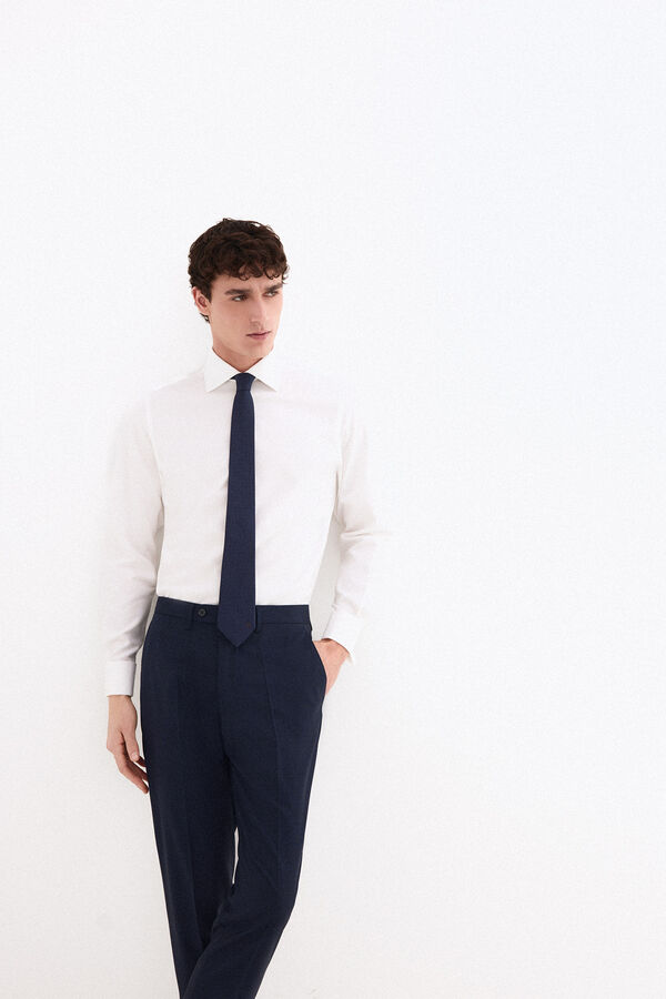 Pedro del Hierro Non-iron stain-resistant French cuff shirt White