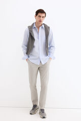 Pedro del Hierro Cal&ccedil;as chino de estrutura slim fit Cizento