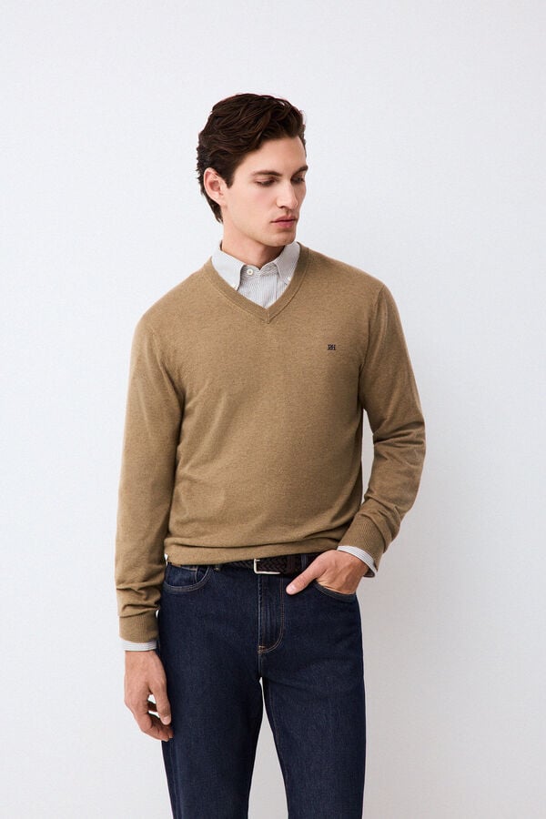 Pedro del Hierro Cashmere merino wool premium jumper Green