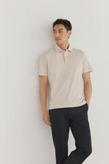 Pedro del Hierro Mercerized polo shirt Beige