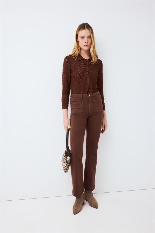 Pedro del Hierro Stove pipe push up jeans Brown