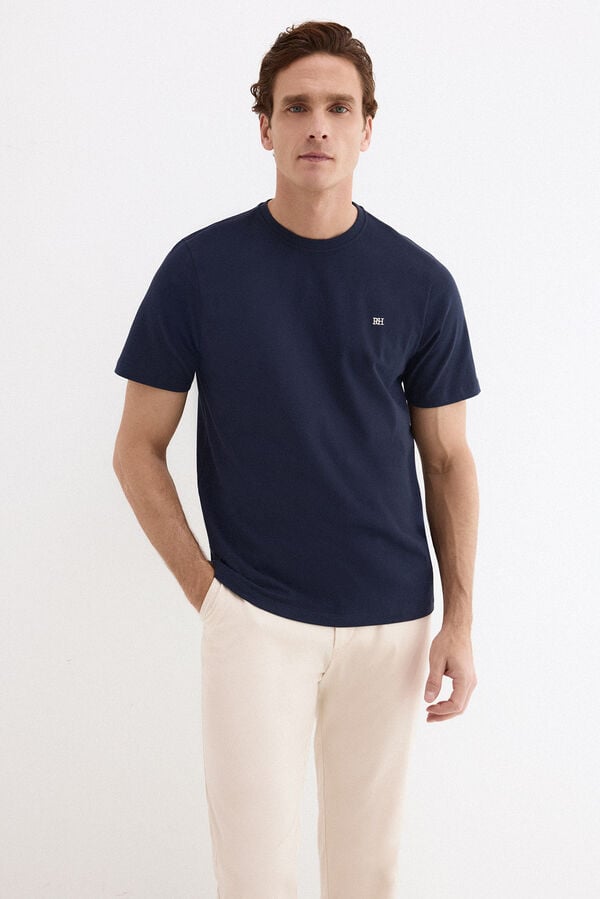 Pedro del Hierro Basic T-shirt Blue