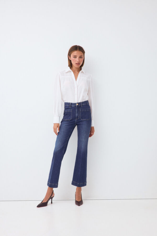 Pedro del Hierro Capri push up flare jeans Blue
