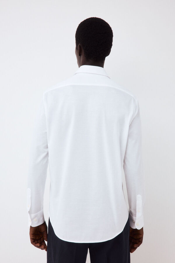 Pedro del Hierro Plain jersey-knit shirt White