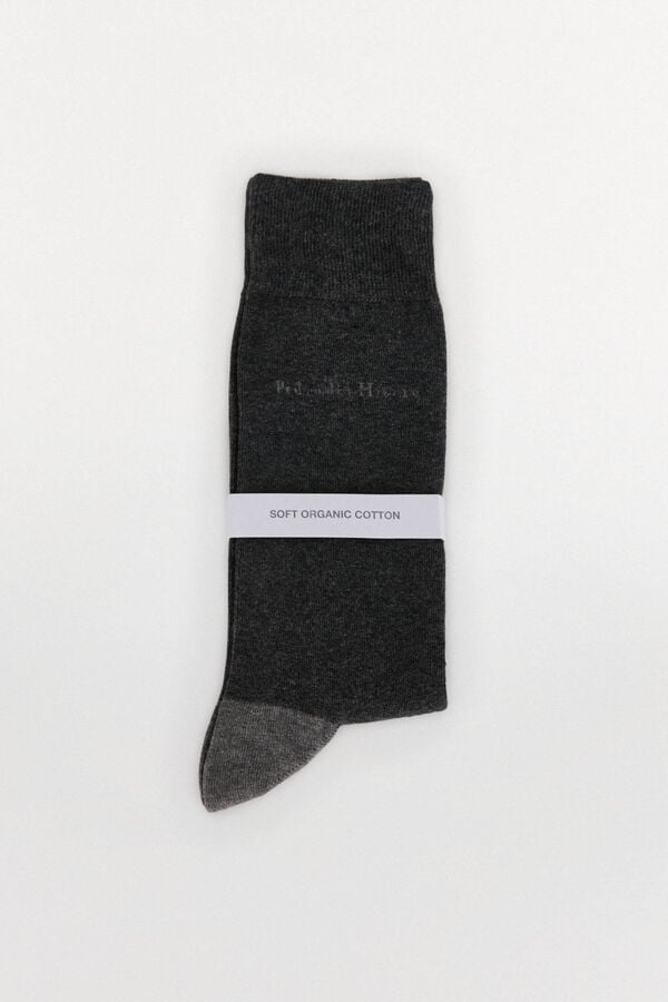 Pedro del Hierro Meia lisa sport Cizento