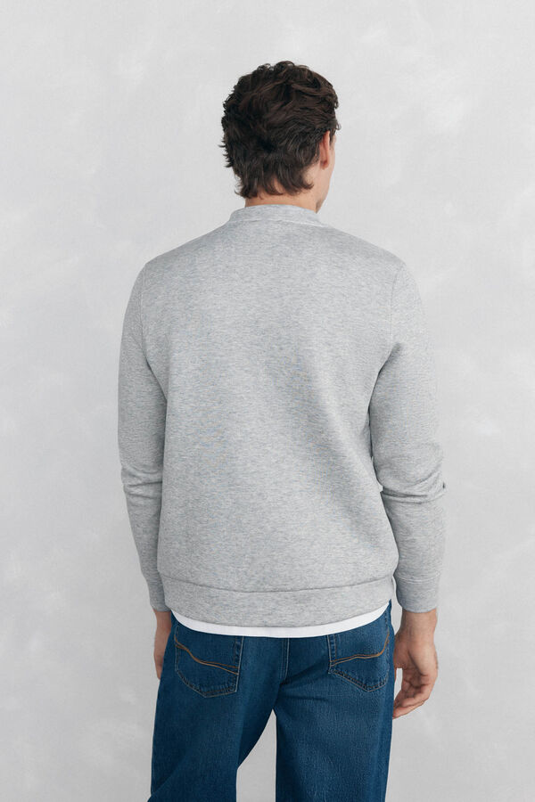 Pedro del Hierro Crew neck sweatshirt in technical fabric Grey