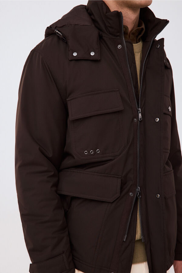 Pedro del Hierro Field jacket 4 bolsos Marrom
