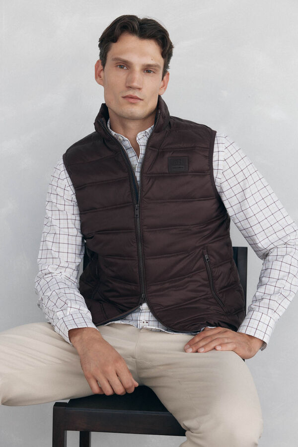 Pedro del Hierro Ultralight gilet  Brown