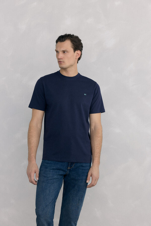 Pedro del Hierro Basic T-shirt Blue