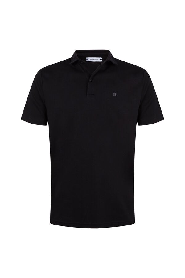 Pedro del Hierro Mercerized polo shirt Black