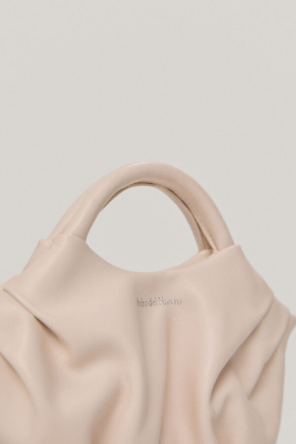 Pedro del Hierro Bolso pouch pequeño de piel Beige