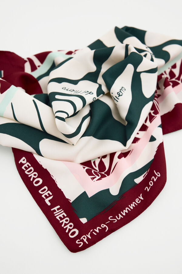 Pedro del Hierro Printed scarf Pink