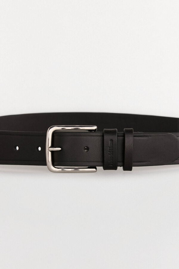 Pedro del Hierro Sport leather belt Black