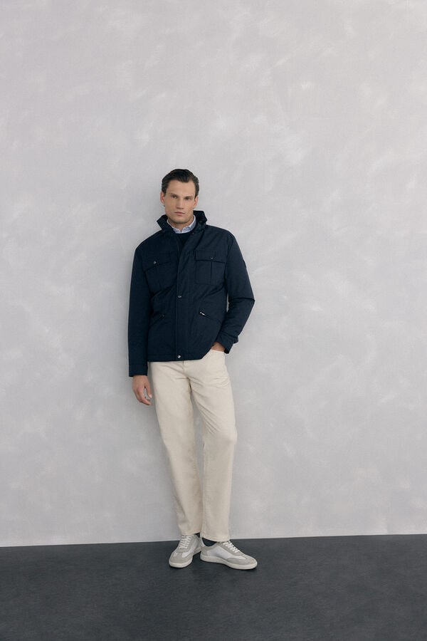 Pedro del Hierro Technical 4-pocket jacket Blue