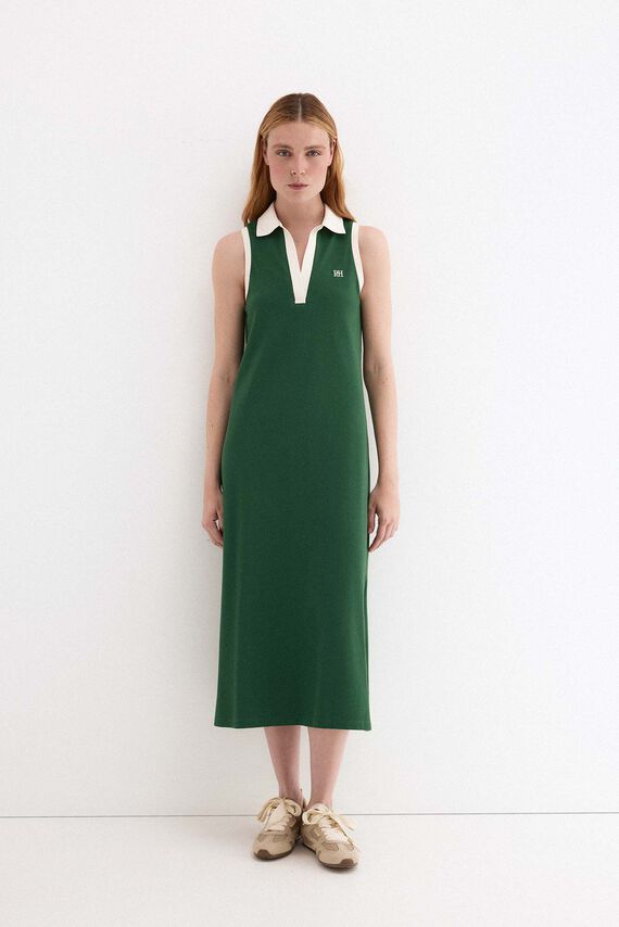 Vestido cuello polo