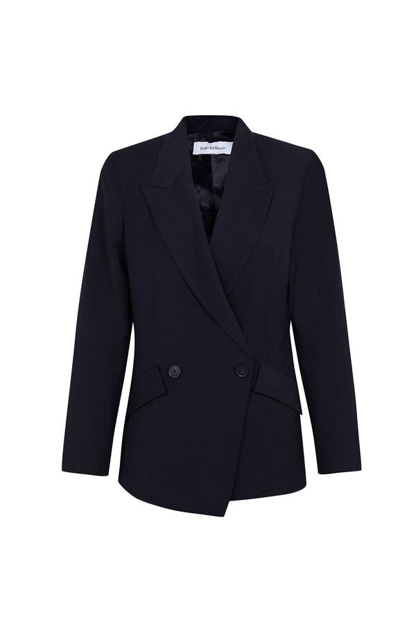 Pedro del Hierro Navy asymmetric blazer Blue