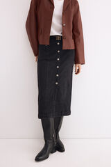 Pedro del Hierro Grey denim button-front skirt Grey