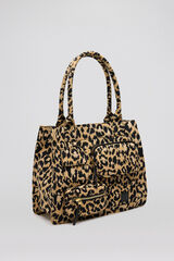 Pedro del Hierro Bolso tote animal print Marrón