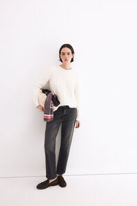 Pedro del Hierro Cross-knit cropped jumper