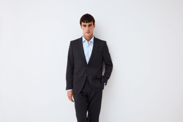 Pedro del Hierro Blazer de fato coordenado tailored b&aacute;sico Cizento