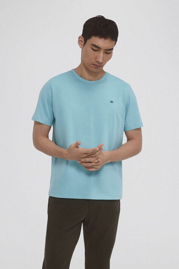 Pedro del Hierro Basic T-shirt Turquoise