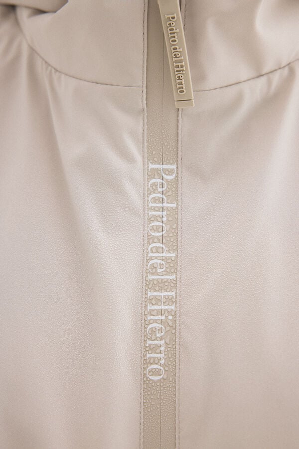 Pedro del Hierro Technical lightweight hooded jacket Grey