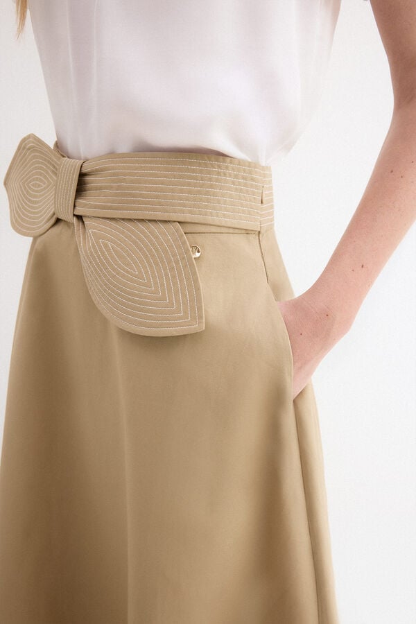 Pedro del Hierro Bow cape skirt Beige