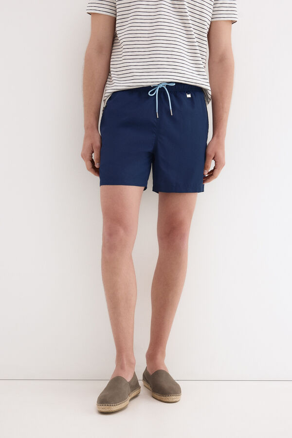 Pedro del Hierro Plain basic swimwear Blue