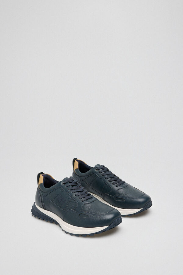 Pedro del Hierro Leather sneakers Blue