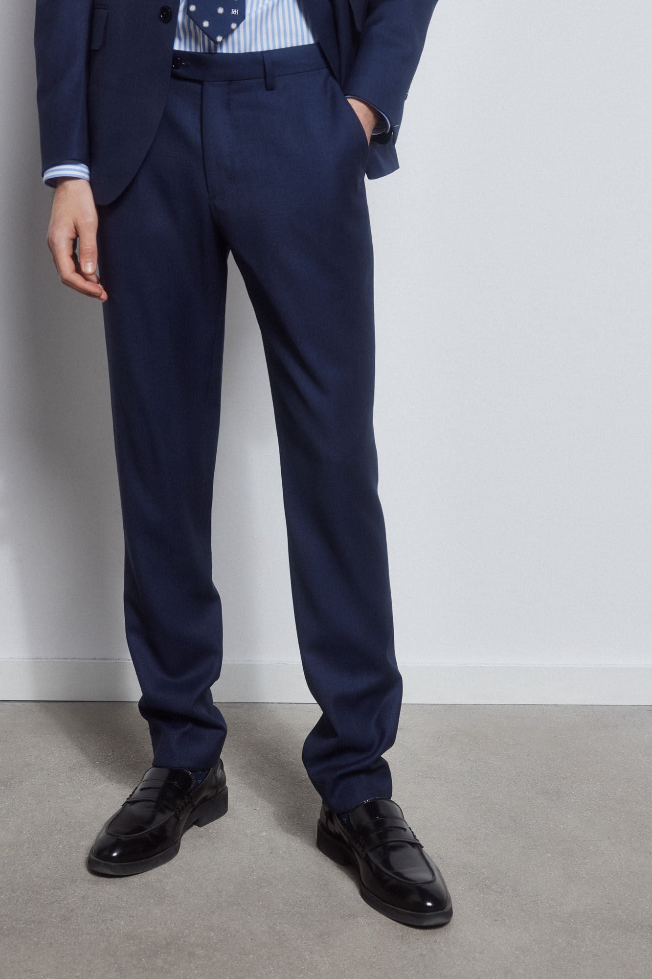 Pedro del Hierro Birdseye slim fit bi-stretch trousers