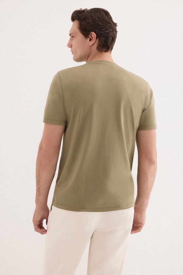 Pedro del Hierro Basic logo T-shirt Green