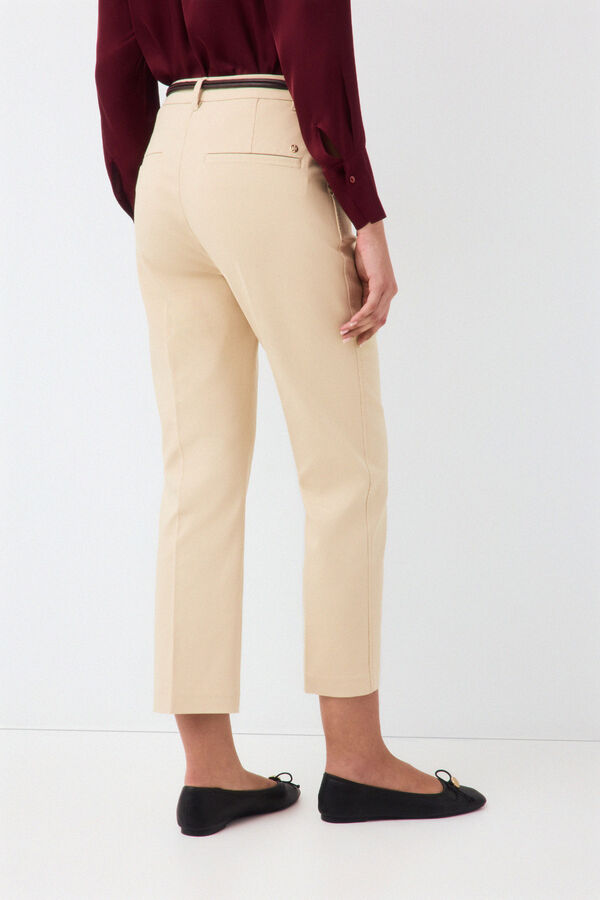Pedro del Hierro Classic straight trousers Beige