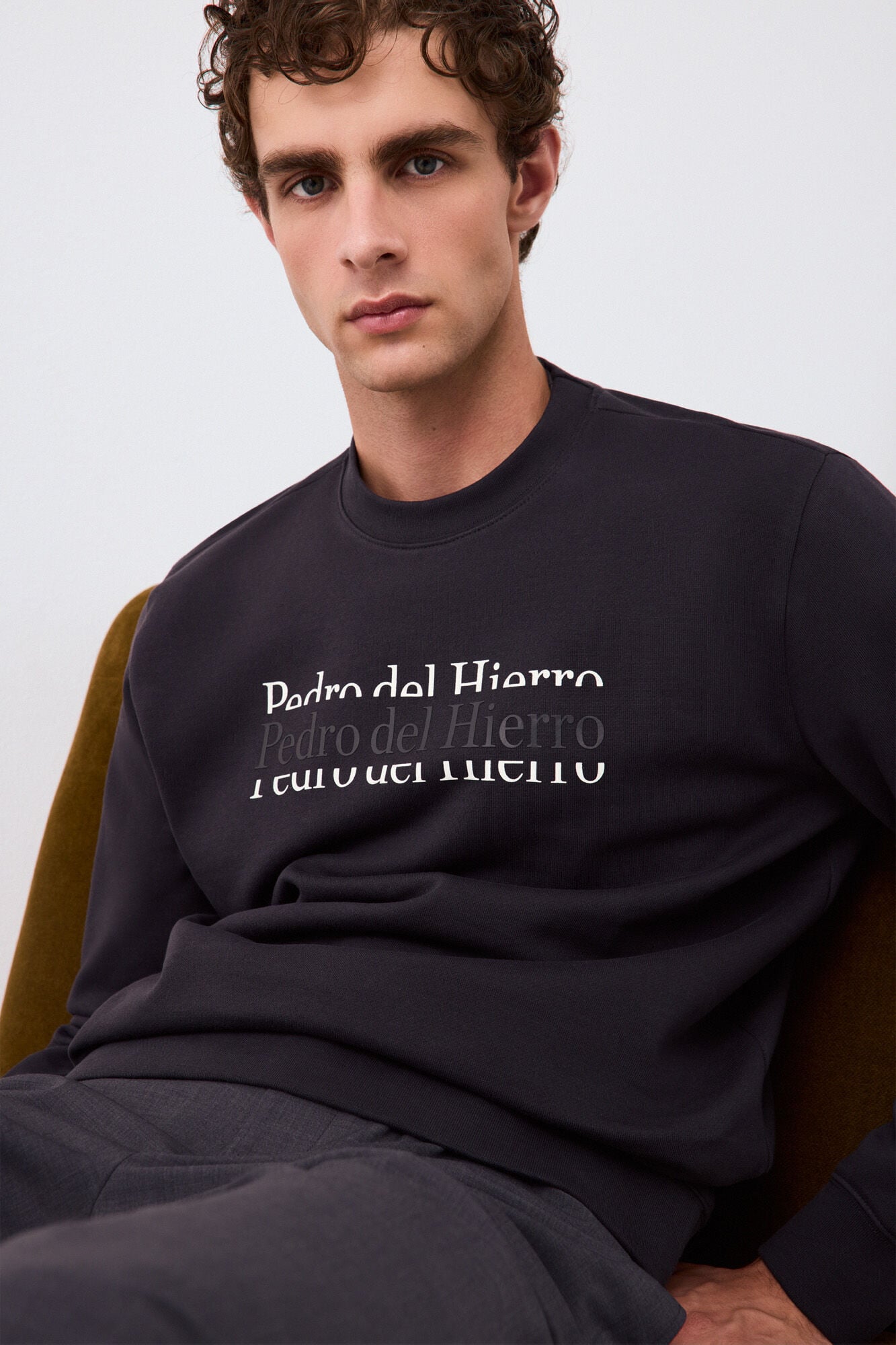 Pedro del Hierro Crew neck logo sweatshirt