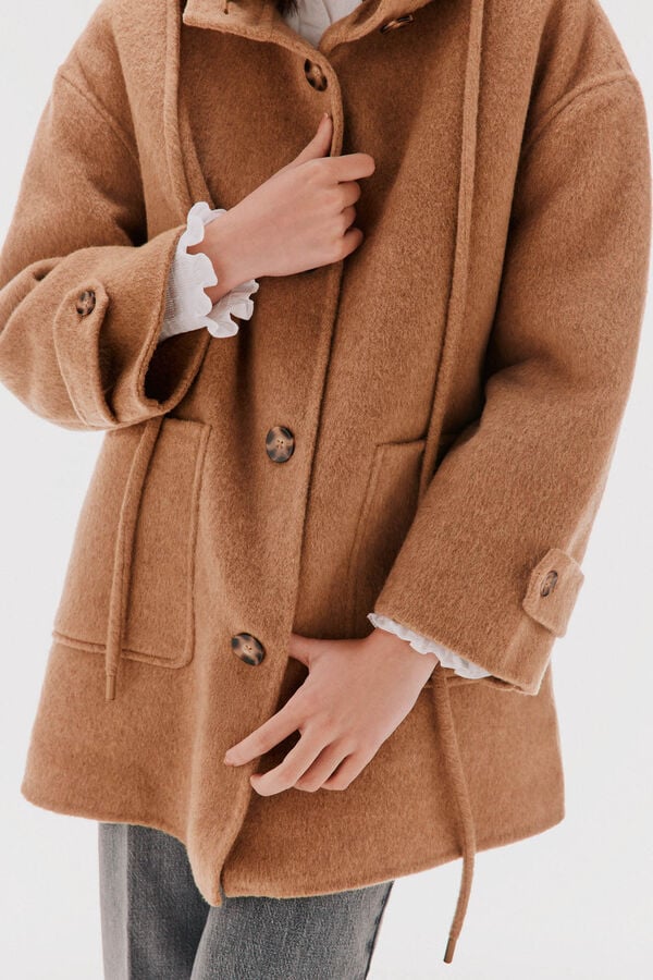 TFP by Tamara Falcó Double-sided coat with hood Brown