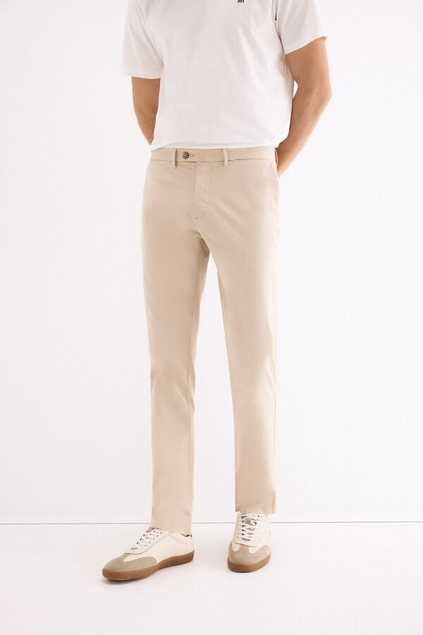 Pedro del Hierro Regular fit chinos Beige
