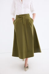 Pedro del Hierro Trench long midi skirt Green
