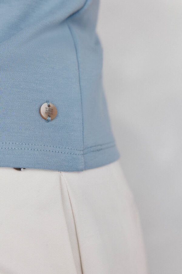 Pedro del Hierro Plain short sleeve T-shirt Blue