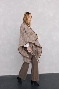 Pedro del Hierro Plaid poncho