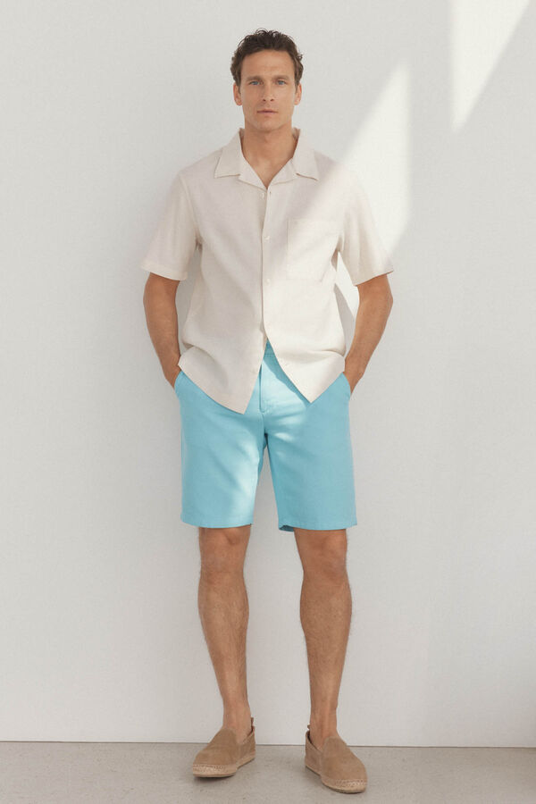 Pedro del Hierro Bermuda chinos pocket Turquoise