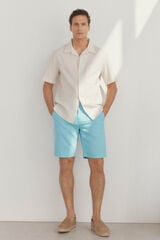 Pedro del Hierro Bermuda chinos pocket Turquoise